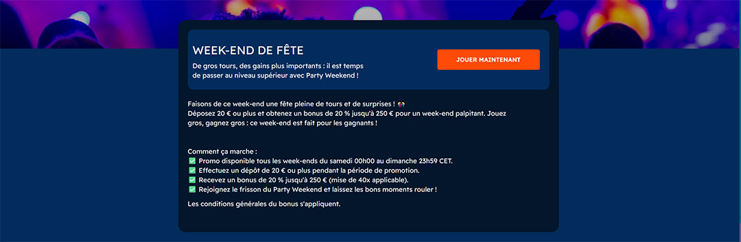 bonus weekend bofcasino